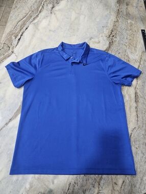 Nike Golf Dri-FIT Polo Men’s Large Blue Performance Standard Fit Shirt